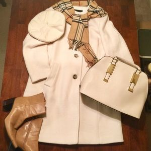 Ann Taylor Cream wool coat